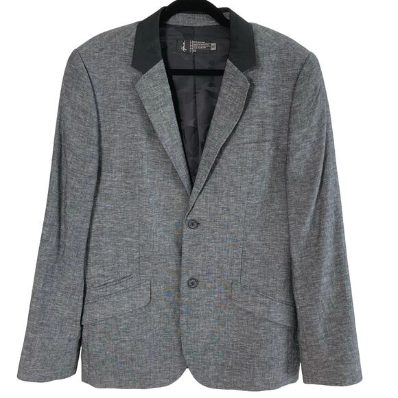 NEW Howe Size 42 Men's Sport Coat Blazer Jacket Cotton Linen Black Formal Work - Picture 1 of 11